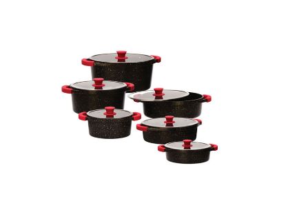 تصویر سرویس12 پارچه زرساب با درب شیشه ای،مدل مونارک MK-8450